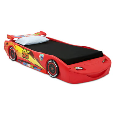 Blue and Delta Home 6-inch Memory Foam Mattress Delta Children Grand Prix Race Car Toddler and Twin Bed